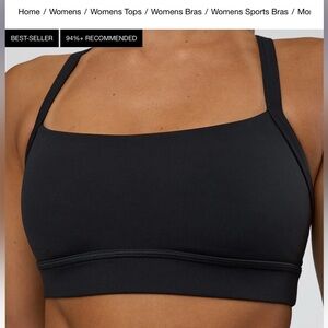 LSKD Women's black Sports Bra size S